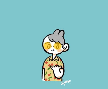 ゆるいデフォルメ似顔絵描きます カラフルでゆるくてかわいい似顔絵を目指します イメージ1