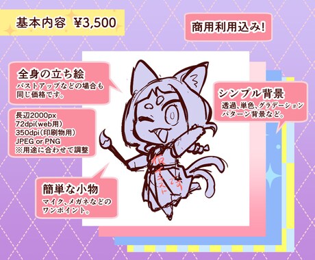 ポップで元気なミニキャラ制作します 「表情豊かで使いやすい」SDイラストを心を込めてお描きします イメージ2