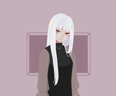シンプルで綺麗なイラストを作成します 追加料金なし◎個人Vtuberさん向け！アイコンなどにも イメージ2