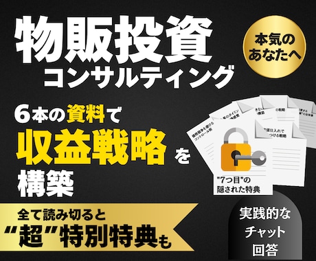24時間で物販の未来を設計します 資料6本×24時間質問し放題×特典付き。※冷やかしお断り※ イメージ1