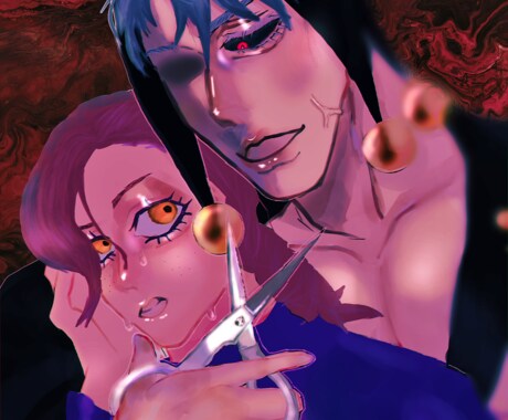 夢絵、同人誌の表紙、立ち絵、バストアップ描きます あなた用のイラストを描きます。 イメージ2