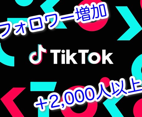 TikTokフォロワーを2000人以上増やします ★リアルフォロワー増加を格安にて！ イメージ1