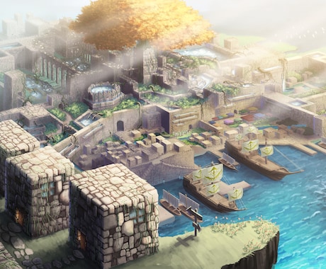 ファンタジーな背景イラストを描きます ゲームの背景やVtuberに背景を イメージ2