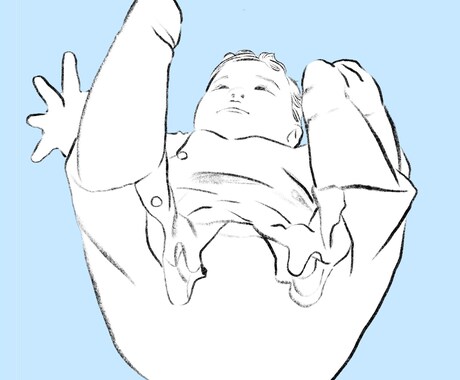赤ちゃんの似顔絵描きます シンプルな鉛筆画風の似顔絵を描きます！データ納品です。 イメージ2