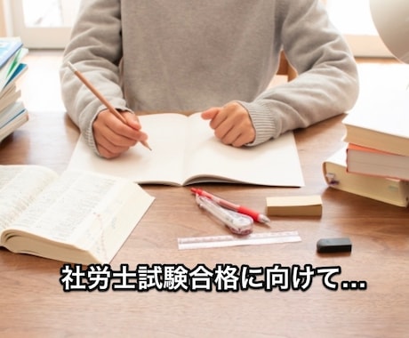 社労士を目指されている方！勉強法等の相談に乗ります 合格に向けて勉強方法や時間の使い方についてサポートいたします イメージ1