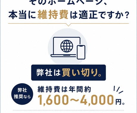 HPを先に作成→気に入ったらご購入していただけます 完成版を見てから判断OK。月額費用なしです。 イメージ2