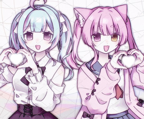 簡易コテ同イラスト描きます ぬいプリ風！構図はサンプルイラストのもので固定です イメージ2