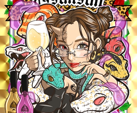 大好評‼️ビックリマン風似顔絵作成致します イメージ1