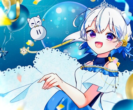 IRIAMの立ち絵や挿絵に！一枚絵をお作りします ⭐️キャラを作ってみたい人、配信を始めたい時の最初の一歩に！ イメージ1