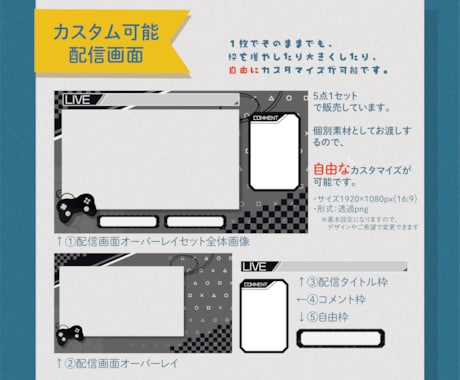 あなただけの配信画面デザインいたします Vtuberさんや配信者さん向けサービスです。 イメージ2