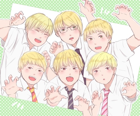 人物のアイコンイラストを作成します 何人いても追加料金なし！ラフ修正無制限！お気軽にどうぞ！ イメージ2