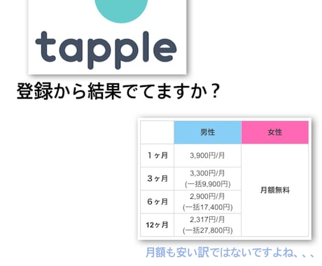 マッチングアプリ タップルについてサポート致します プロフィールやメッセージの内容を見直して、好感度を変えます！ イメージ1