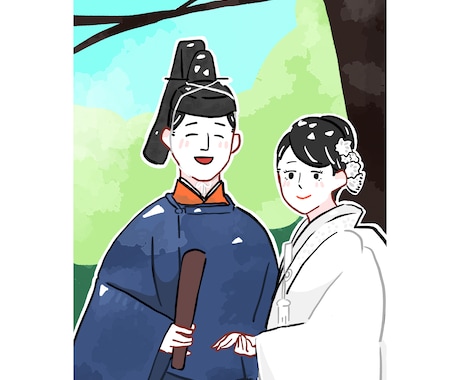 大事な写真をイラストにします 結婚式や家族での記念写真などをゆるく可愛い絵柄でイラストに！ イメージ1
