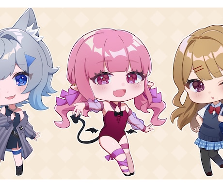 最短2日！ミニキャラ作成します ミニキャラ（デフォルメ）お急ぎの方、最短2日！ イメージ2