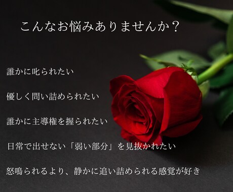 男性限定｜【 甘サド 】叱責します 叱られてみたい。でも乱暴なのは嫌な人へ。愛のある叱責をします イメージ2