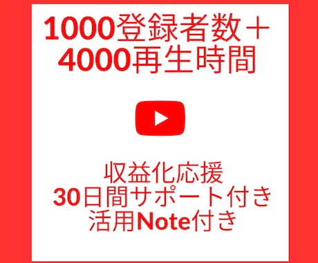 登録者1000人＆再生4000時間で有益させます YouTubeチャンネル収益化 セット　ショット動画対応 イメージ1