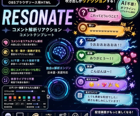 OBS・わんコメ対応吹き出し制作します 配信画面をもっと魅力的に演出！販売実績多数の制作者が対応！ イメージ1