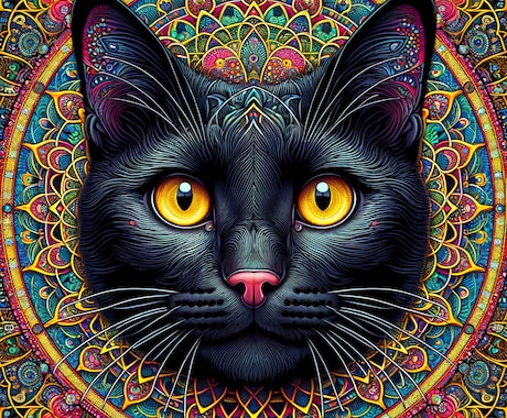 黒猫マンダラ霊視であなたの悩みを占います 深層意識が反映された黒猫マンダラのお導きで願いを叶える イメージ1