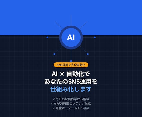 AI×自動化であなたのSNS運用を仕組み化します 毎日の投稿作業、まだ手動でやっていますか？ イメージ1