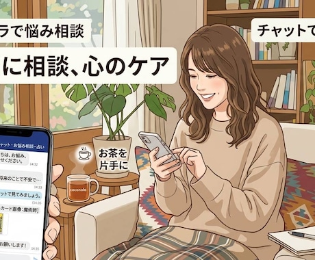 どうしたらいい？を一緒に考えます。チャット相談ます 不安な気持ちをひとりで抱え込まず、ここで全部話してください。 イメージ1