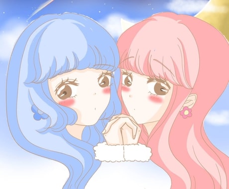 ほんわか女のコのイラストを作成します アイコンにも使用頂けるほんわか女のコのイラスト イメージ1