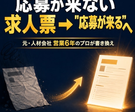 介護・医療の求人票、応募が来る形に書き換えます イメージ1