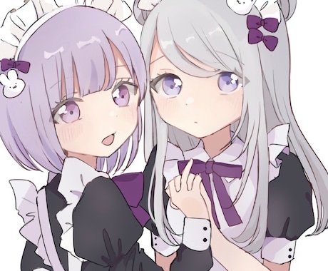 可愛い女の子、男の子のイラストお描きします ゆるふわ可愛い雰囲気です♪SNSのアイコンに♪ イメージ2