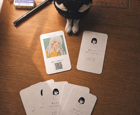 作家・配信者向けのかわいい名刺をデザインします 小さなカードに、あなたの世界観をぎゅっと詰め込みます イメージ2