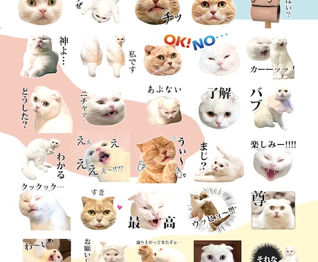 ペット、お子様のお写真でLINEスタンプ作ります 可愛くシュールに！アレンジしてお作りします。 イメージ2