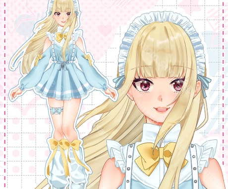 美少女イラストの制作承ります SNSや配信で使える、可愛いアイコン・立ち絵をお描きします！ イメージ1