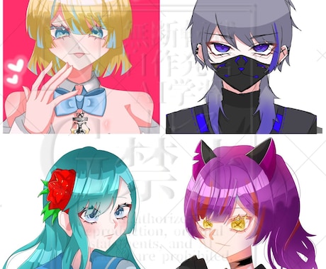 SNSで使用可能なイラストをお描きします アイコンや動画用のイラストをお描きします〇 イメージ1