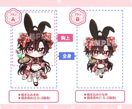 ポップで可愛いデフォルメキャラクター制作致します デフォルメ2パターン！グッズや動画内イラスト等に イメージ2