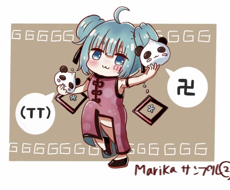 可愛いアイコンにもなる!ミニキャラ描きます あなただけのオリジナルキャラ描きます! イメージ1