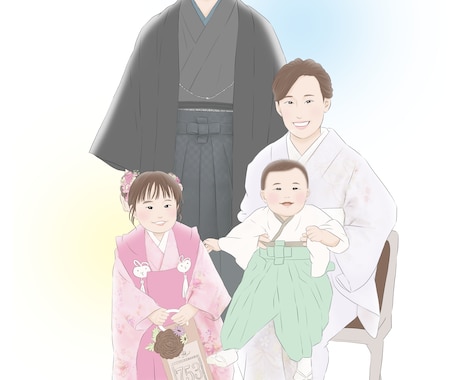優しいタッチの似顔絵お描きします イメージ1