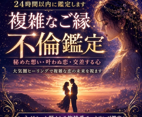 複雑なご縁に込められた魂の選択と未来を霊視します 大気圏ヒーリングで占います｜秘めた想い・叶わぬ恋・交差する心 イメージ1