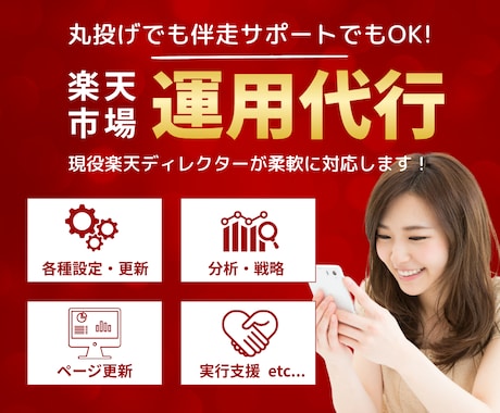 丸投げ・伴走OK!1ヶ月間楽天運営代行を行います 楽天歴10年/EC支援会社・EC店長経験あり イメージ1