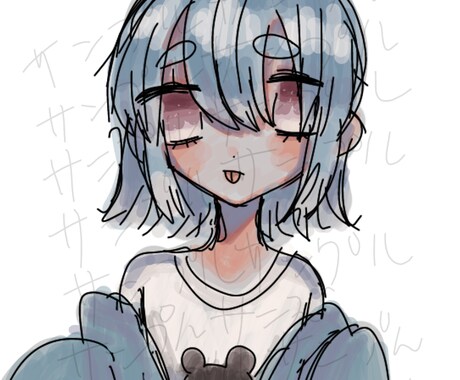 ふわっとした絵柄のSNSのアイコン描きます 似顔絵、人物追加、人形を持たせるなど。まずはご相談ください イメージ1