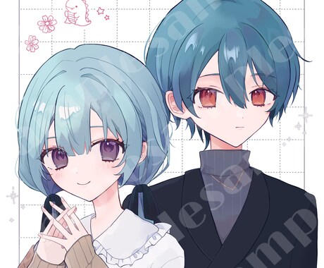 1枚絵、アイコン等、サムネイルイラスト制作致します かわいい雰囲気が得意です¨̮⃝ イメージ2