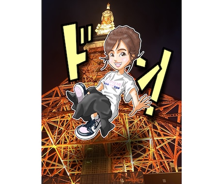 かわいいデフォルメイラスト(似顔絵)を制作します 思い出の場所やモノといつでも一緒にいれるイラストです イメージ2