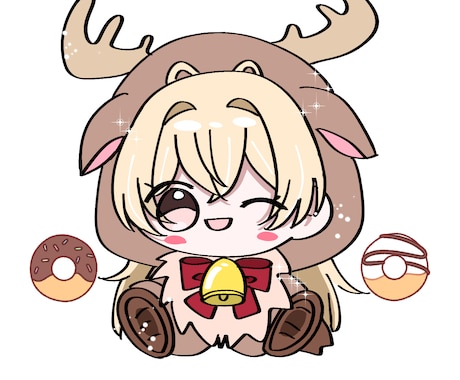 トナカイゆるらふデフォルメキャラを描きます イメージ1