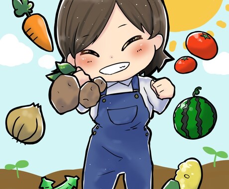 SNSに使える似顔絵やオリキャラ描きます ポップで明るいイメージのミニキャラ得意です イメージ1