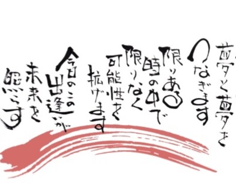 名刺の裏面用に、あなたのお仕事を書下ろします 自己紹介を筆文字メッセージにして強い印象を与えます！ イメージ2