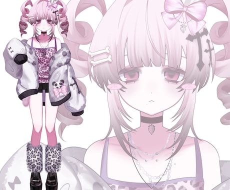 live2d用パーツ分けイラストを作成します live2d用,IRIAM用様々な用途で受け付けておりますೀ イメージ2
