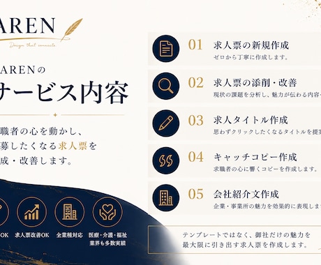 応募が来ない求人票を改善•新作成します 今の求人票、魅力が上手く伝わらず良い人材を逃していませんか？ イメージ2