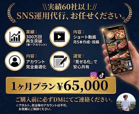 月5本/SNS動画運用を代行します 300万再生の実績で伸ばします イメージ1
