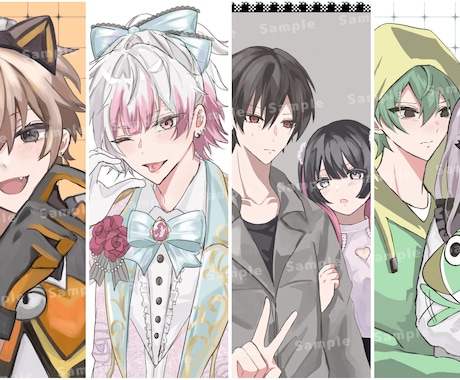 チェキ風画像付きのイラストを制作します コテ同、夢絵、創作、3L可能