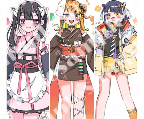 イラスト描きます アイコン/立ち絵/ミニキャラ などを請け負います。 イメージ1