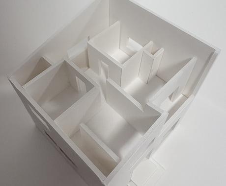 1/100の住宅白模型を制作致します 建築設計事務所に勤務した女性二級建築士が制作します。 イメージ2