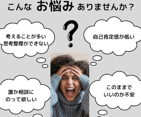 楽しく話しながら経歴の棚卸し・現状の整理します 今どこに悩んでいるか・何を見つけたいかを言語化しよう！ イメージ2