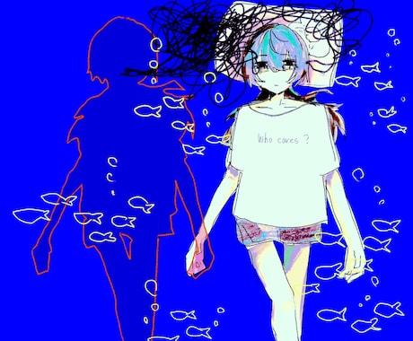 どろどろの気持ちを絵にします 雨降って固まらなかった地を描いています。 イメージ2